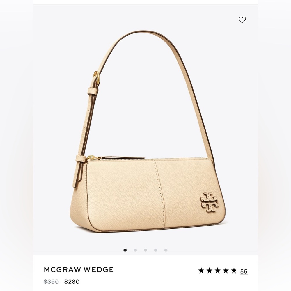 Tory Burch McGraw Canvas Wedge Shoulder Bag - Picture 3 of 9